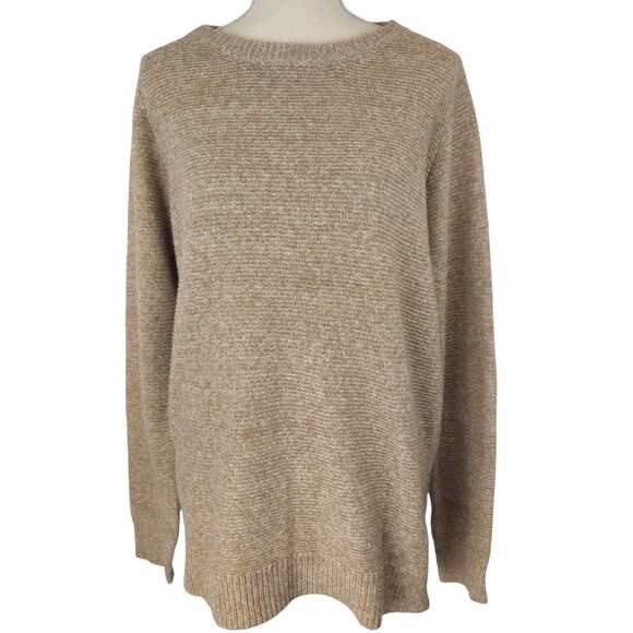 Pink Clover Women's Beige Long Sleeve Knit Sweater Size X-Large - Picture 1 of 14